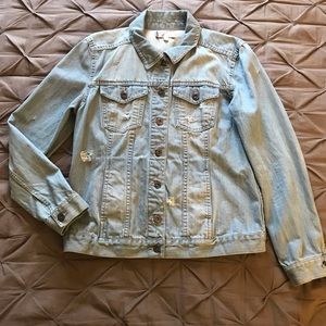 Jennifer Lopez Distressed Jean Jacket